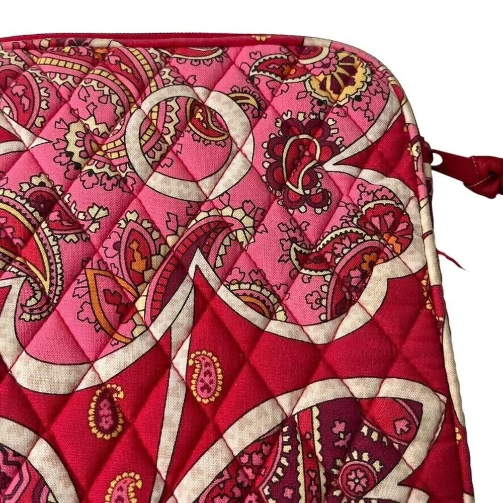 Vera Bradley Rosy Posies Tablet Sleeve eReader Cover Quilted Red Pink Case